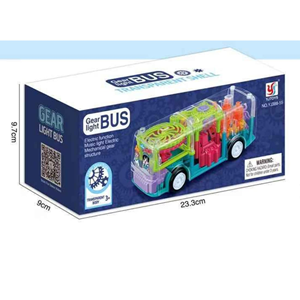 ماشین اسباب بازی اتوبوس چرخ دنده ای موزیکال و چراغ دار Gear Light Bus Toy_اسباب بازی